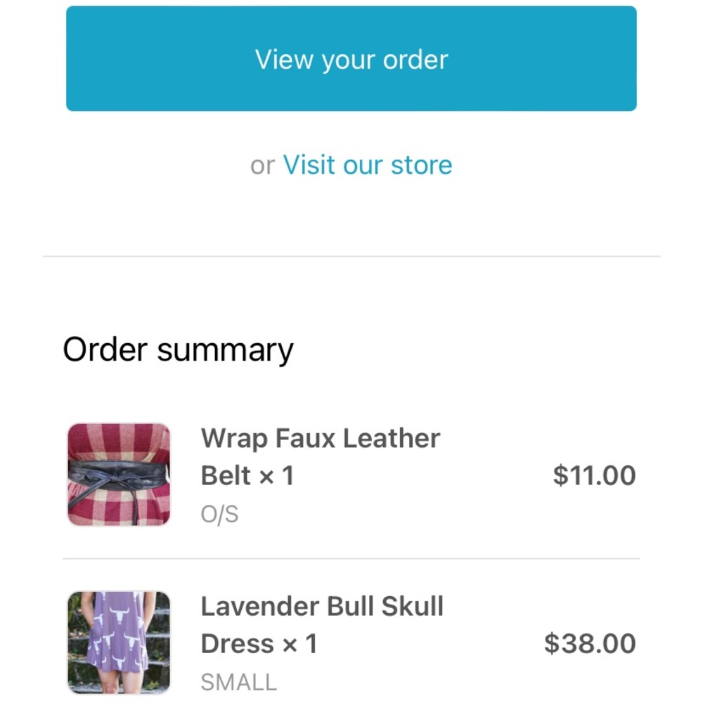 Rosie Daze Lavender Bull Skull Dress - Picture 8 of 8